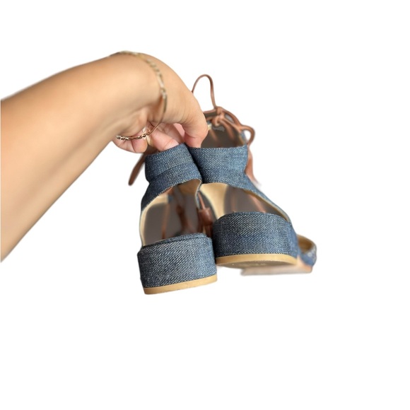 STUART WEITZMAN Skippity Tassel Denim Sandals - Picture 6 of 16